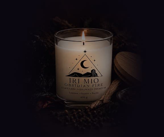 Obsidian Fire Candle